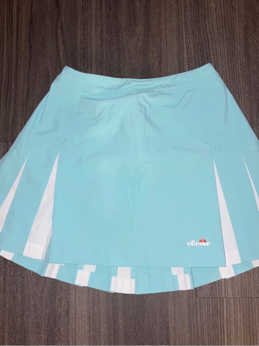 Ellesse Aqua Blue Skater Tennis Skirt With White Panels
